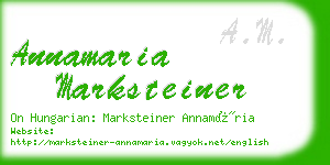 annamaria marksteiner business card